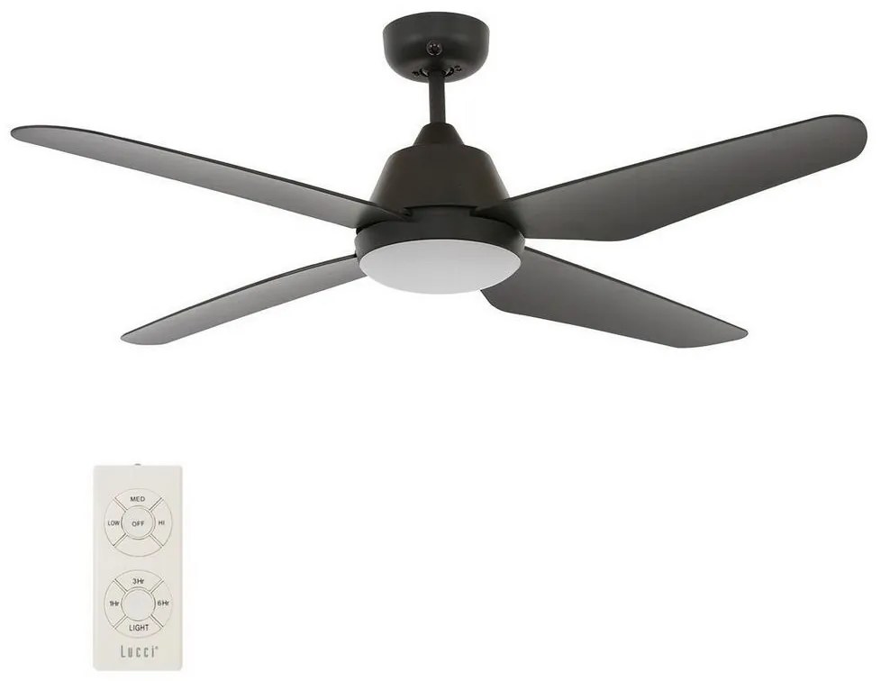 Lucci air Lucci Air 212998 - LED Mennyezeti ventilátor ARIA LED/18W/230V fekete + távirányító FAN00046