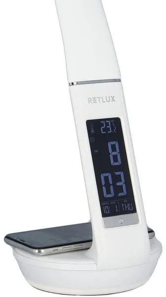 Retlux-LED Dimmelhető lámpa vezeték nélküli újratölthető Qi-vel és kijelzővel LED/6W/230V 3000/4000/6000K