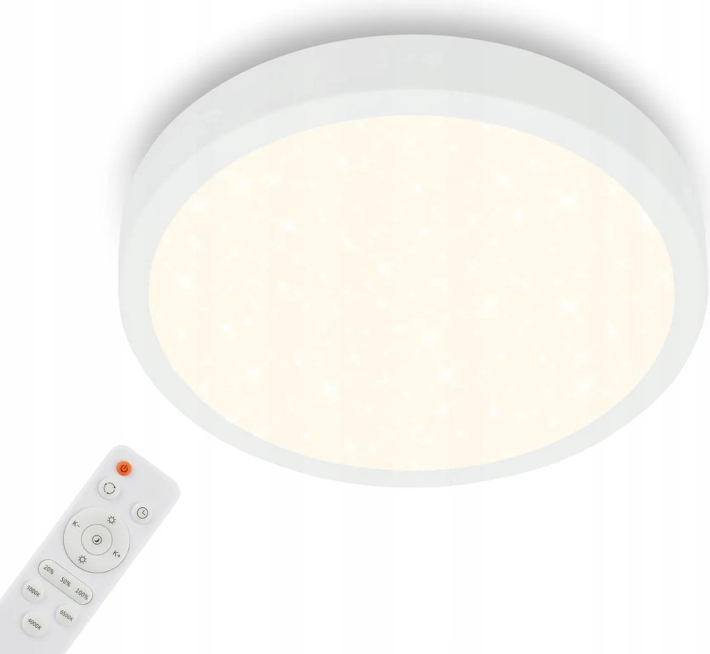 Briloner Cct Led mennyezeti lámpa 38 cm, 22 W, 2900 lm, fehér, távirányítóval