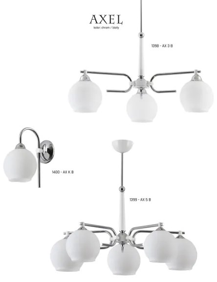 Jupiter 1399 - AX 5 B - Csillár rúdon AXEL 5xE27/60W/230V