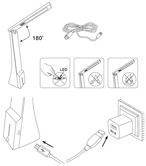 Eglo 97044 - LED Szabályozható asztali lámpa LA SECA 1xLED/1,8W/230V fehér