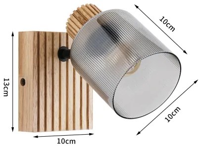 Brilagi - Falra szerelhető spotlámpa HYGGE 1xE14/15W/230V gumifa/füstszínű