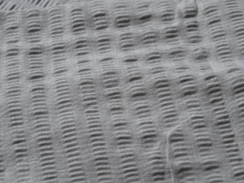 Krepp ágyneműhuzat DENYX BLEND szürke, cipzár Ágyneműhuzat mérete: 70 x 90 cm | 140 x 220 cm