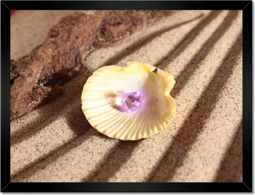 Poszterek keretben 40x30 Kagyló a tengerparton