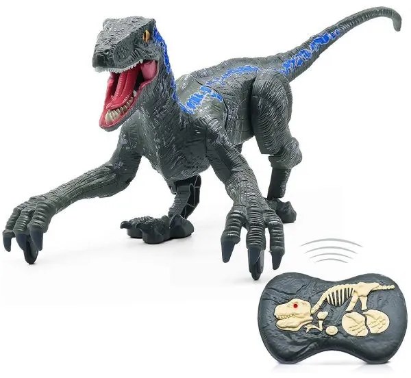 Velociraptor távirányítós játék dínó élethű hanghatásokkal – 45 cm (BBMJ)