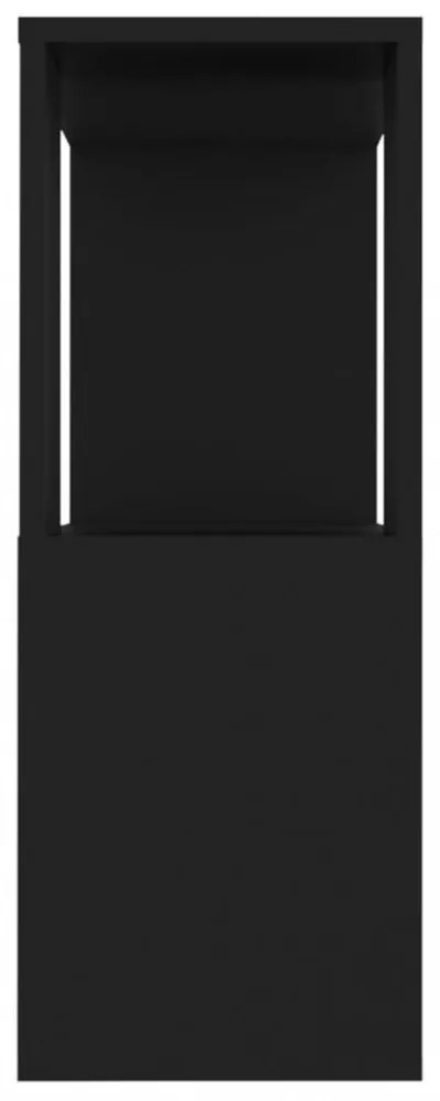 fekete szerelt fa TV-szekrény 80 x 24 x 63 cm