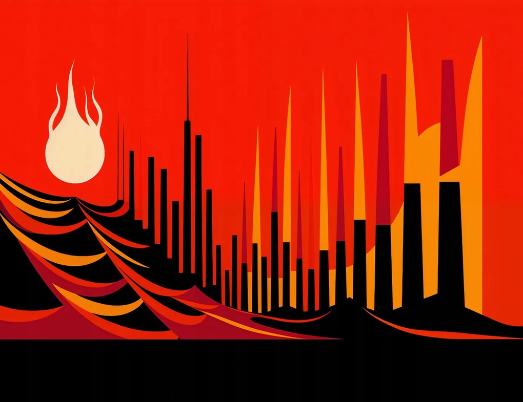 Poszter 65x50cm Városi Véres Tűz