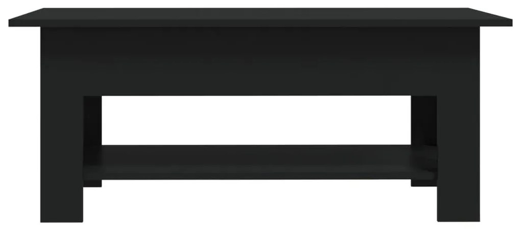 Fekete szerelt fa dohányzóasztal 102 x 55 x 42 cm