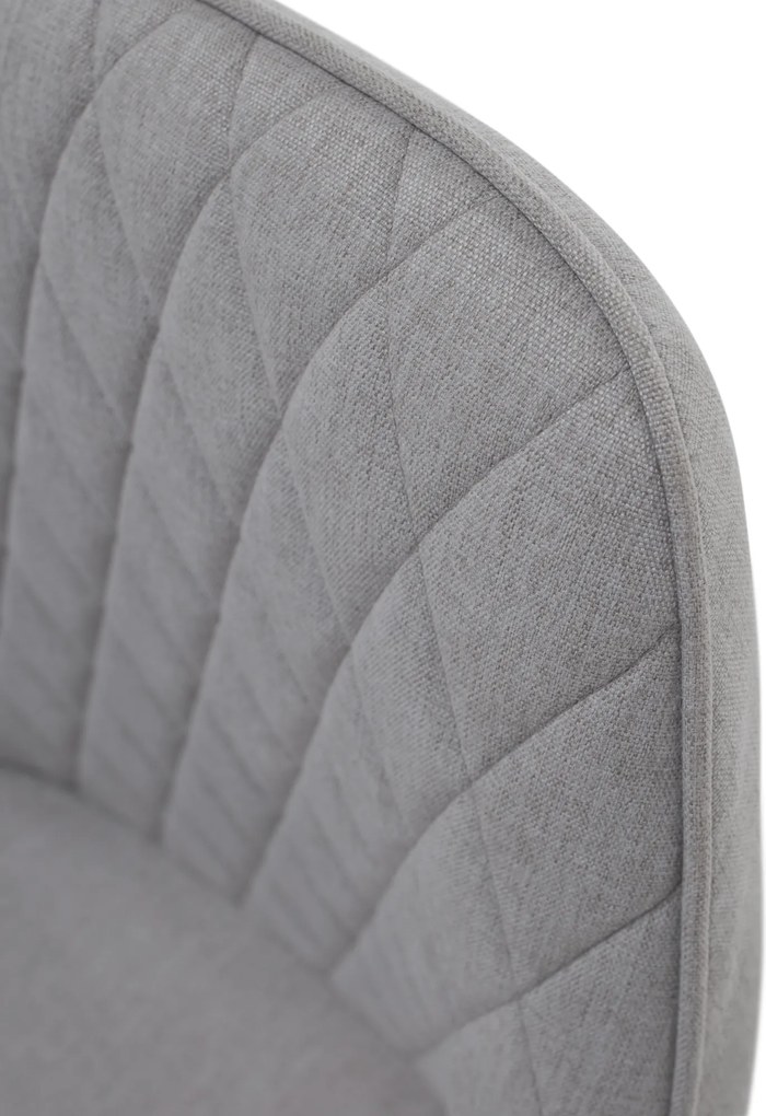 Design fotel, világosszürke/fekete, OSKOR