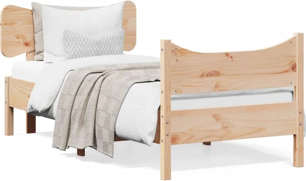 vidaXL tömör fenyőfa ágy matrac nélkül 90 x 200 cm