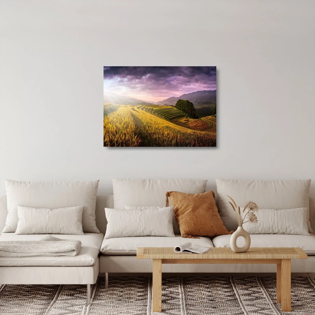 Tájkép (üvegen) (70x50 cm)