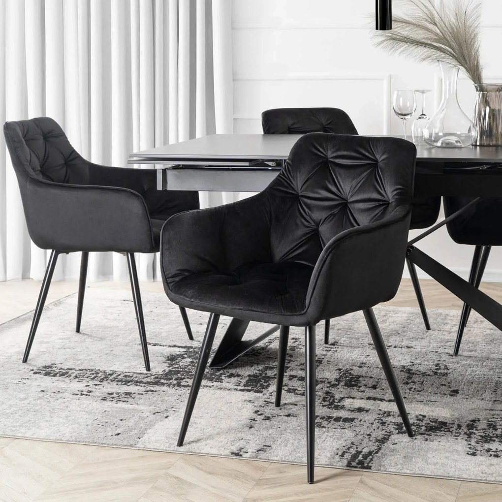 Fekete Bársony Étkezőszék. MODESTO