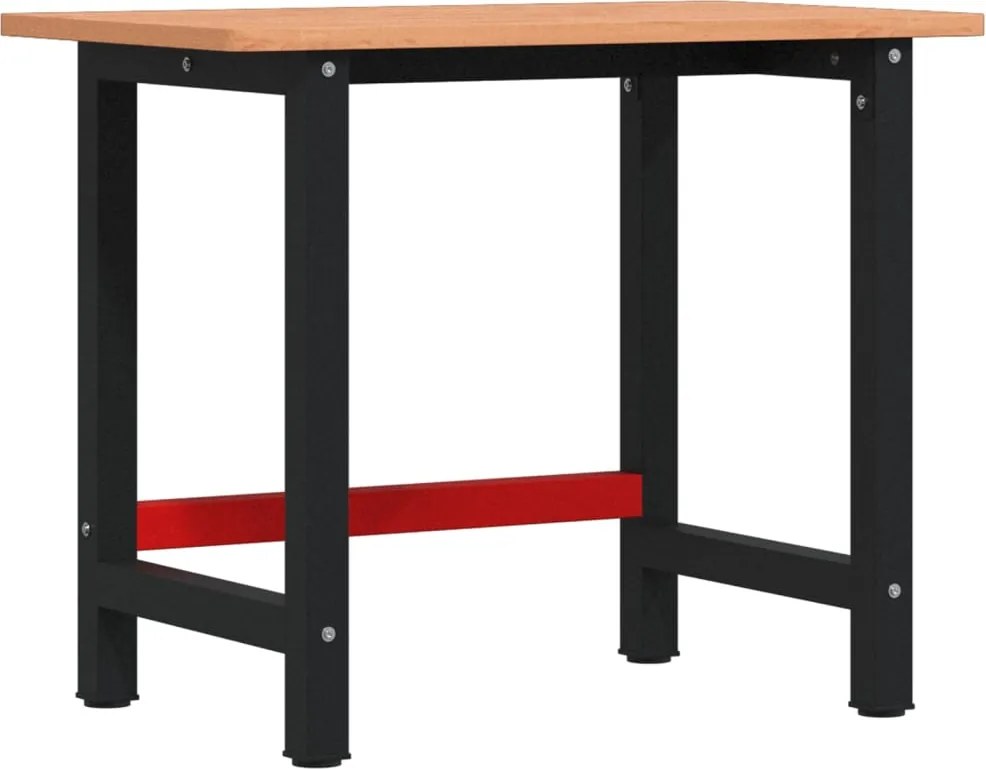 vidaXL tömör bükkfa négyszög alakú munkapad 100 x 60 x 81,5 cm