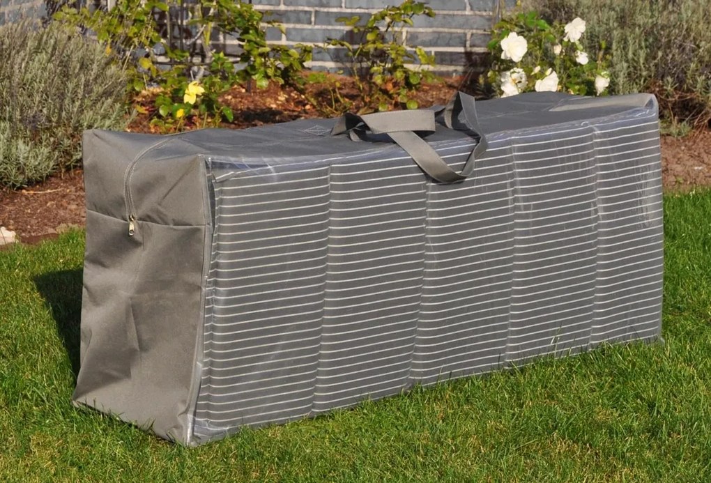 Párnahuzat, szürke, 125 x 32 x 50 cm