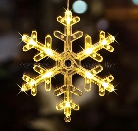 Karácsonyi LED fényfüzér Nagy Csillag és Hópehely M1326LED 3.5 Méter 138 Led