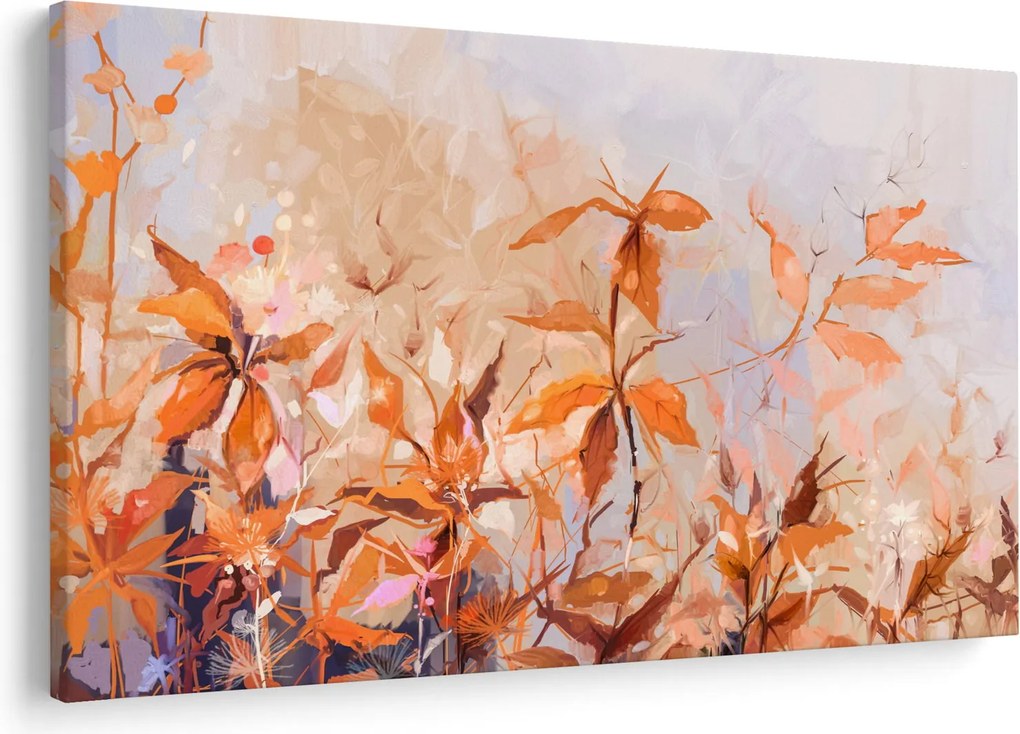 Kép - Festett virágok (90x60 cm)