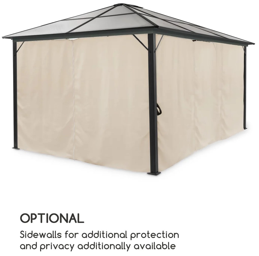 Blumfeldt Pantheon Solid Sky Ambient Solar, pavilon tetővel, 3 × 4 m, polikarbonát, alumínium
