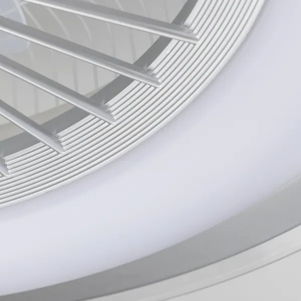 Brilagi - LED Dimmelhető lámpa ventilátorral RONDA LED/48W/230V ezüst + távirányító
