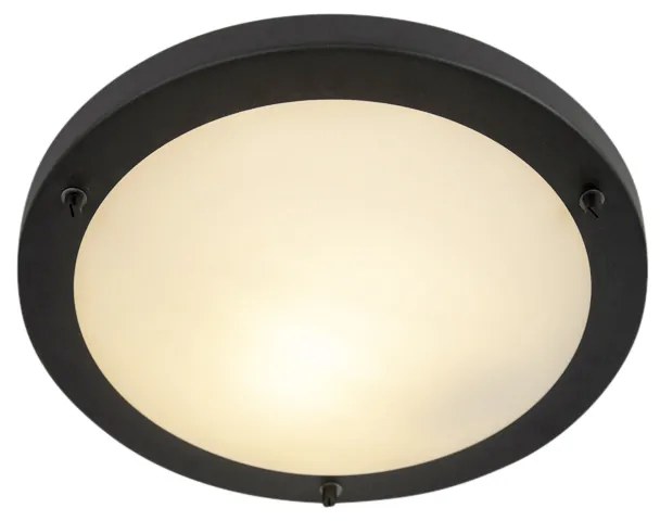 Modern felületi lámpa fekete 31cm IP44 - Yuma