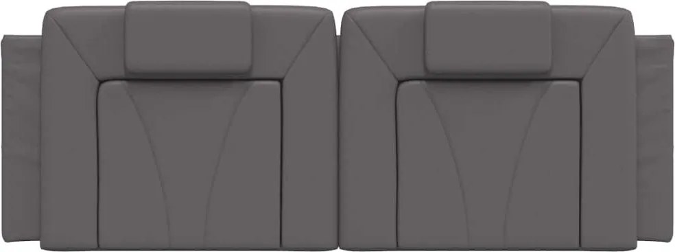 szürke műbőr fejtámla párna Viana 140 cm