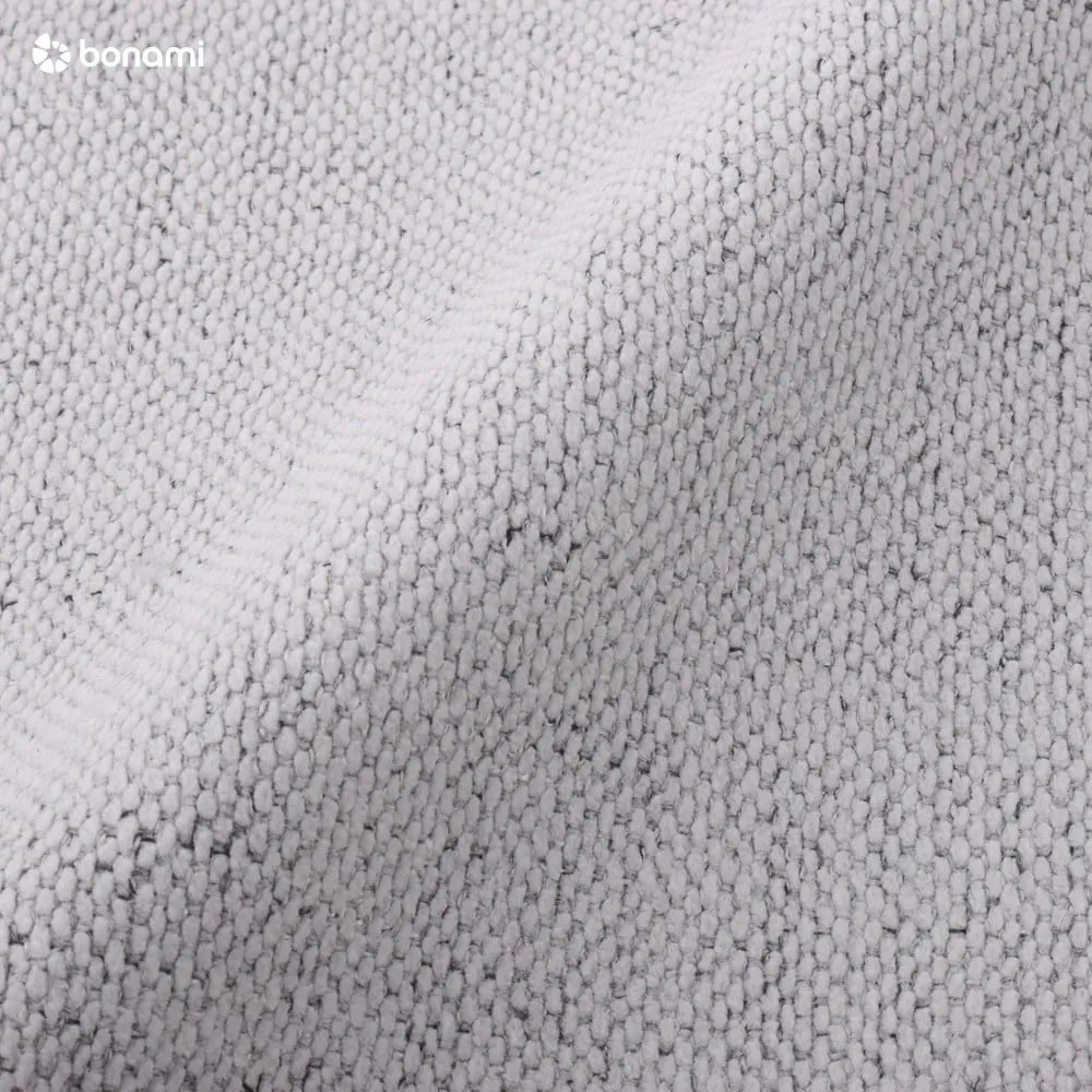 Világosszürke kárpitozott franciaágy tárolóhellyel, ágyráccsal 180x200 cm Jagna – Bobochic Paris