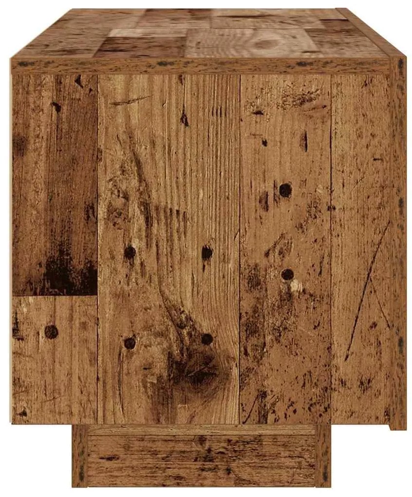 antik fa színű szerelt fa éjjeliszekrény 100 x 35 x 40 cm
