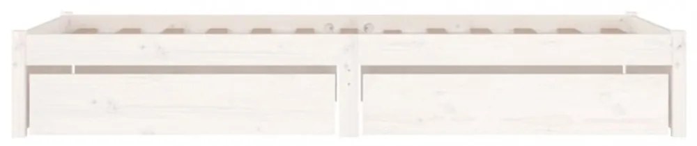 fehér ágykeret fiókokkal 90 x 190 cm (Single)