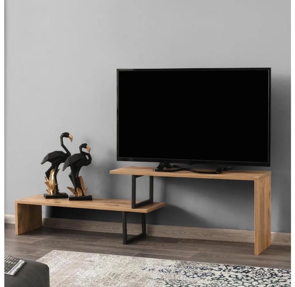 TV állvány OVIT 44x153 cm barna/fekete