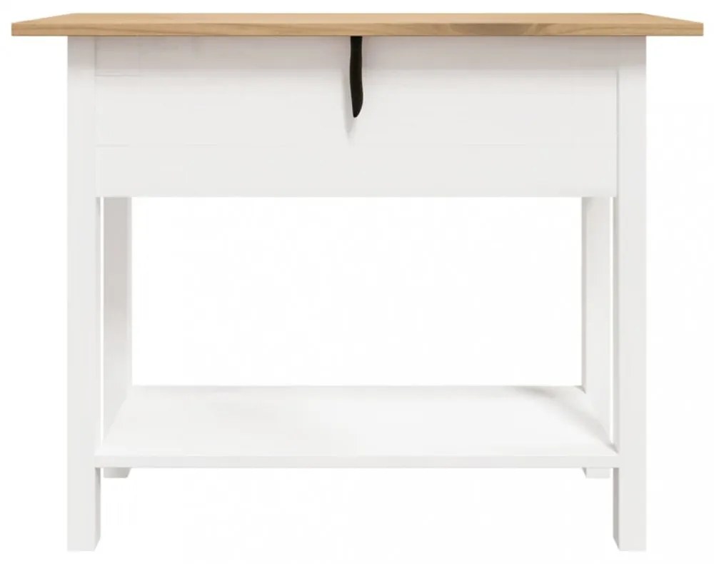 fehér Corona-stílusú mexikói fenyő tálalóasztal 90x34,5x73 cm