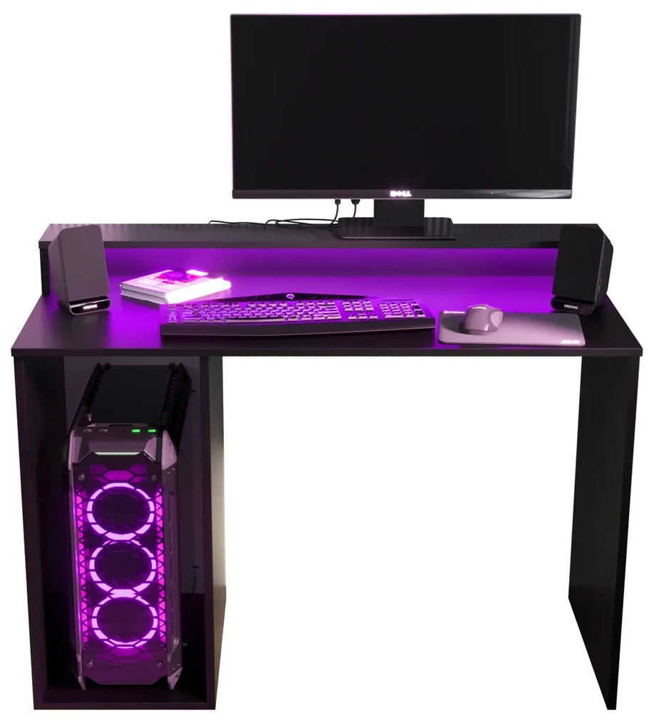 Sarok Gamer PC asztal Garrick 2 (fekete) (LED RGB világítással). Akció -6%. 1064135
