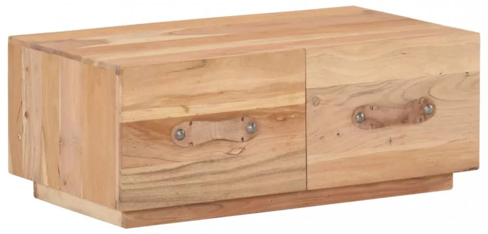 tömör újrahasznosított fa dohányzóasztal 90 x 50 x 35 cm