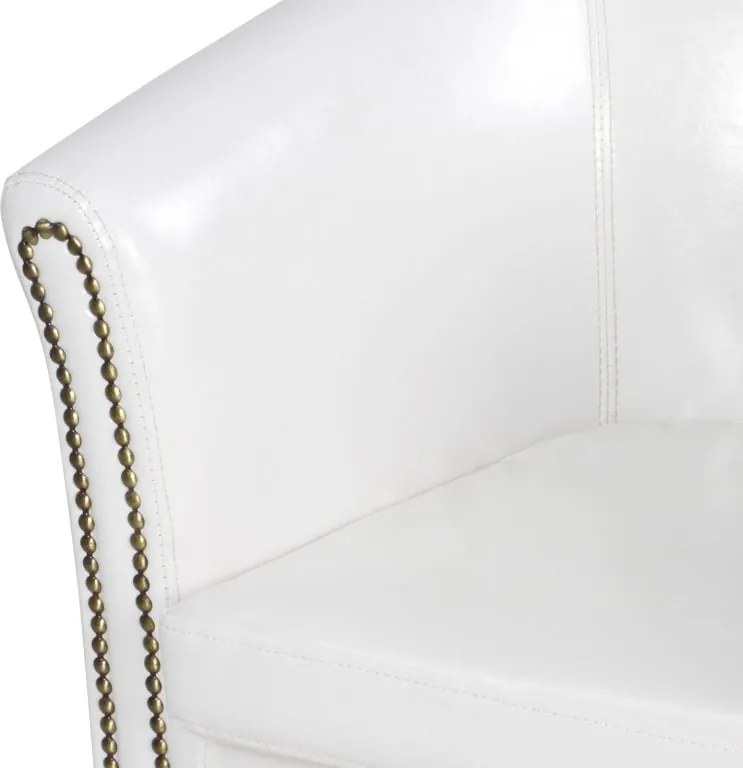 MIADOMODO Fotel készlet Chesterfield 58 x 71 x 70 cm fehér