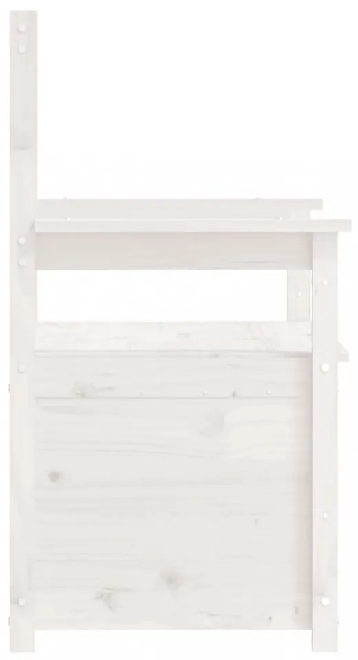 fehér tömör fenyőfa pad 112,5 x 51,5 x 96,5 cm