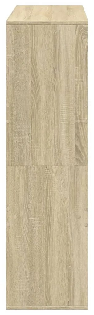 sonoma tölgy színű szerelt fa térelválasztó 100 x 33 x 115 cm