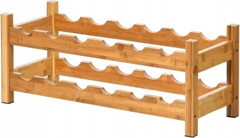 Bortartó állvány Costway 12 palack bambusz