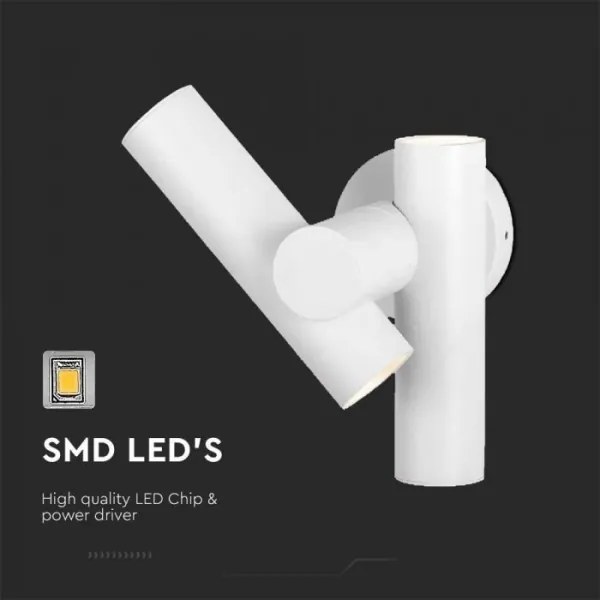 LED kültéri fali spotlámpa 2xLED/3W/230V 3000K IP44 fehér