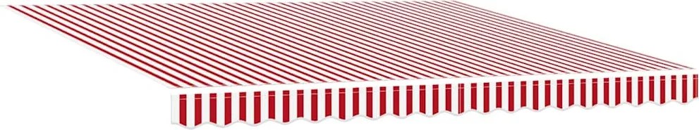 Behúzható napellenző Piros és Fehér 400 × 350 cm