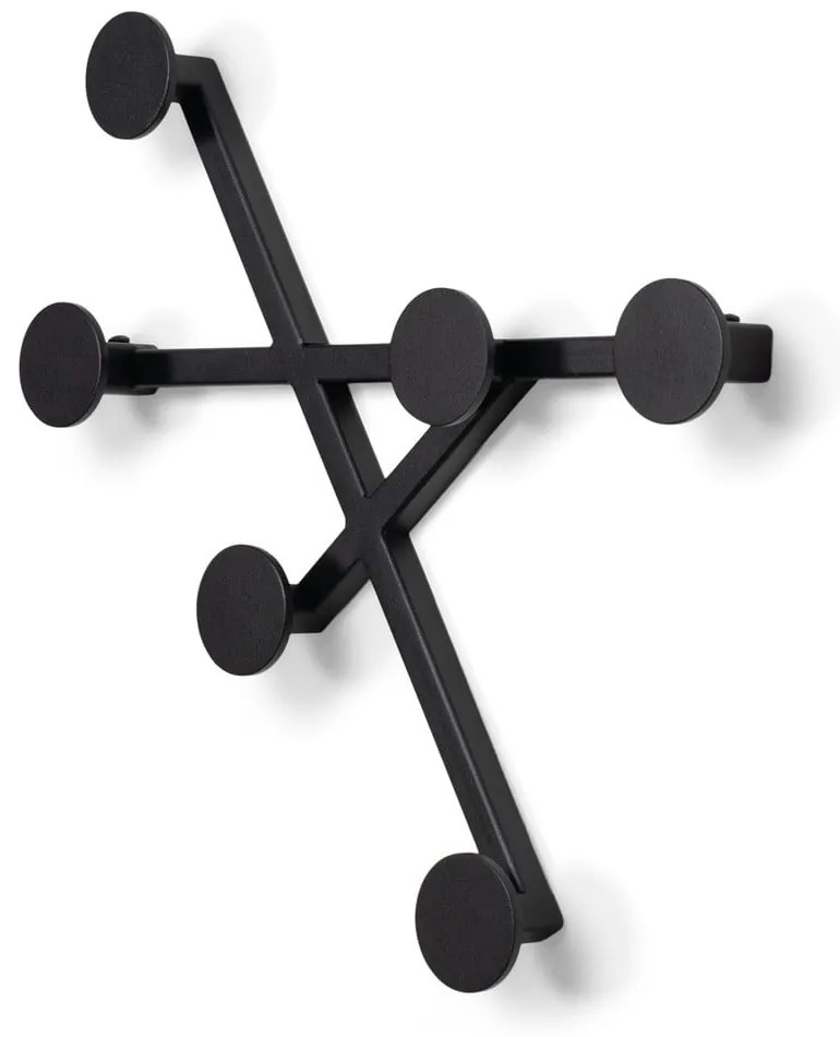 Fekete fém fali fogas Bottoni – Spinder Design
