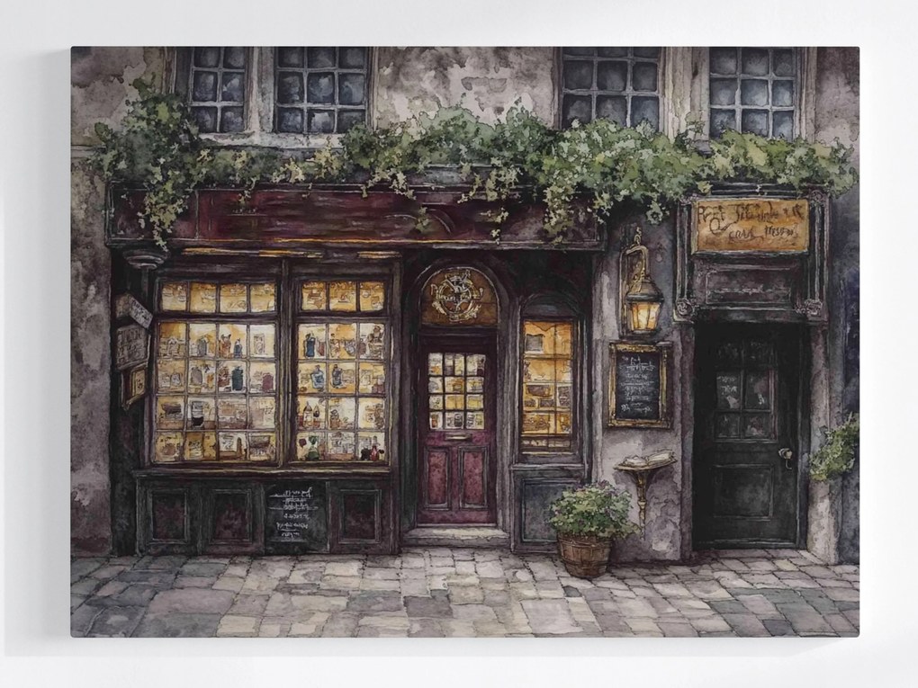 Vászonkép Canvas Város Utca Oldal Mágikus Bolt Ablak 80x60