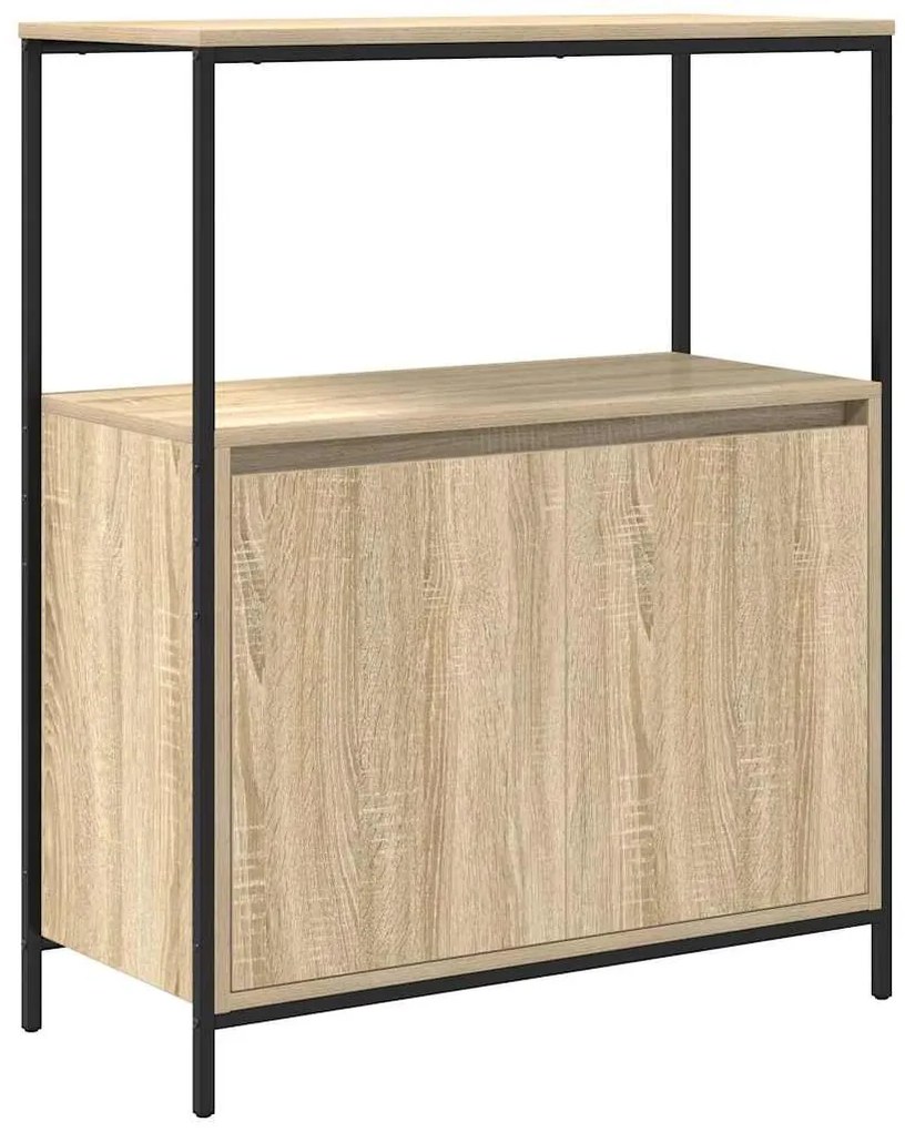 tölgy színű fürdőszobaszekrény polcokkal 76,5x35x95 cm