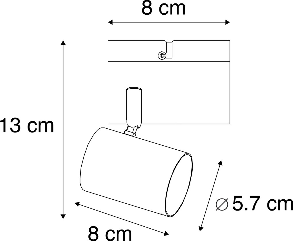 Okos spotlámpa fehér állítható szögletes, Wifi GU10 50mm-rel - Jeana