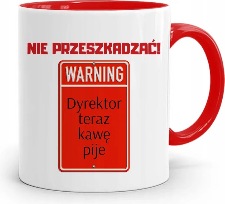 Az Igazgató Számára A Piros Bögre Ne Zavarjon! fényképes nyomattal