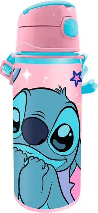 Disney Lilo és Stitch, A csillagkutya This World alumínium szívószálas kulacs akasztóval 600 ml