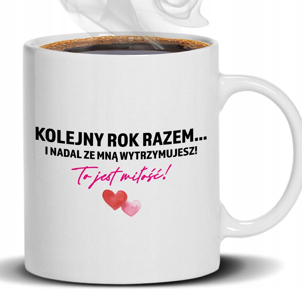 Bögre Fehér Következő Év Együtt Szuper Ajándék Esküvőre Évfordulóra Férj Feleség