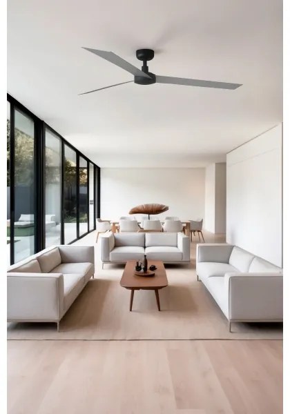 FARO 34287 - Mennyezeti ventilátor CRUISER XL fekete átm. 160 cm + távirányítás