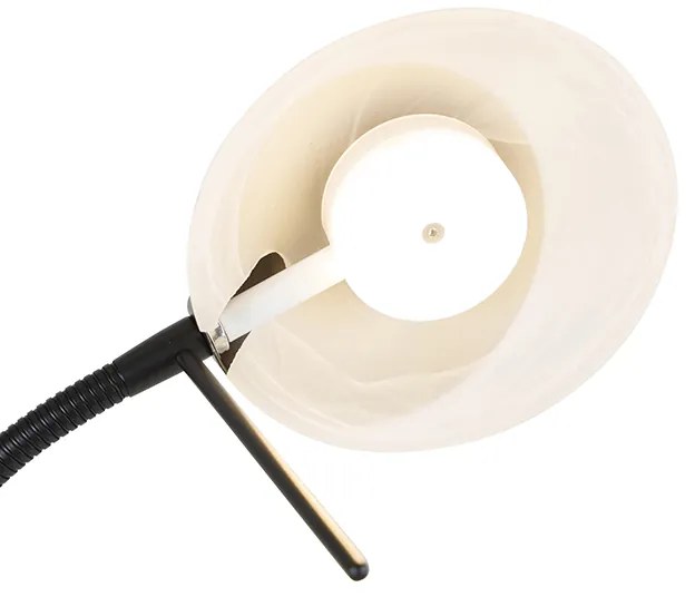 Állólámpa fekete olvasólámpával, LED-del és dimmerrel, meleg fényre dimmelhető - Empoli