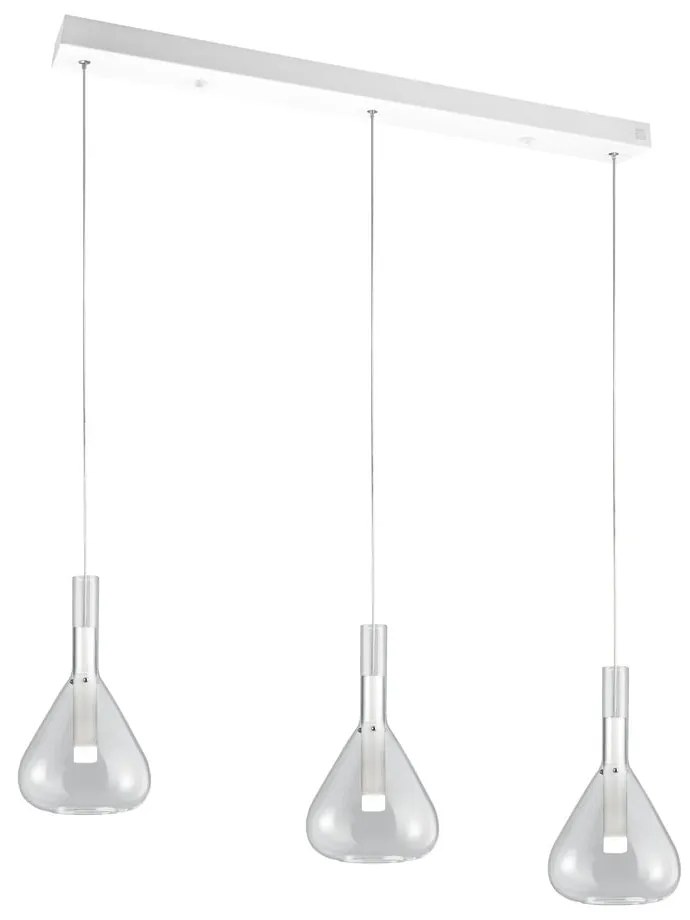 Fehér LED függőlámpa üveg búrával Cipera – CINQUE