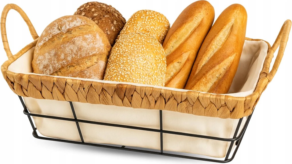 Téglalap Alakú Kenyértartó Kosár Béléssel 28,5x22,5