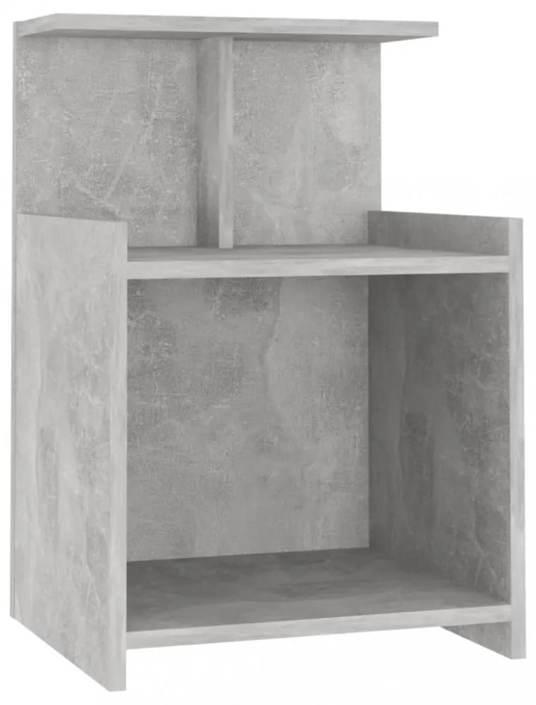 betonszürke szerelt fa éjjeliszekrény 40 x 35 x 60 cm