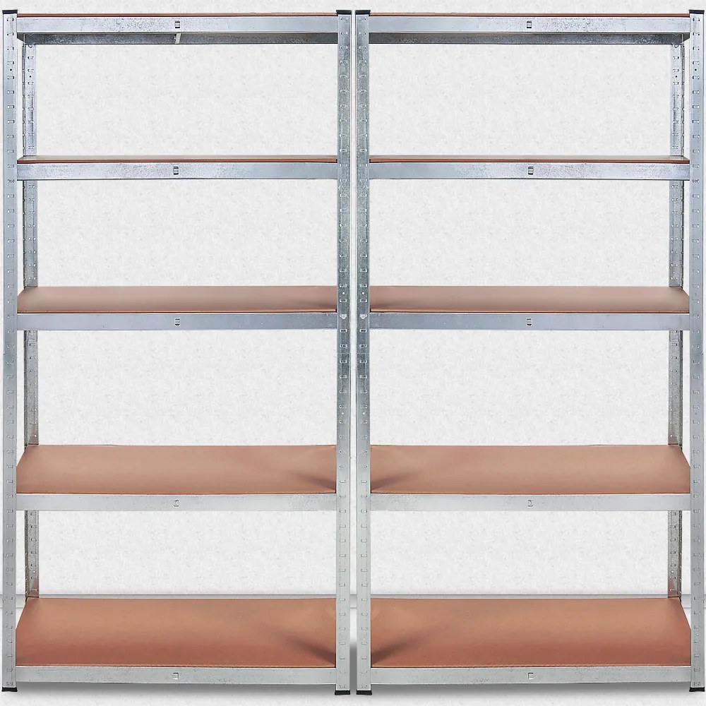 monzana® 2 darabos polcrendszer készlet 180x90x40 cm - ezüst